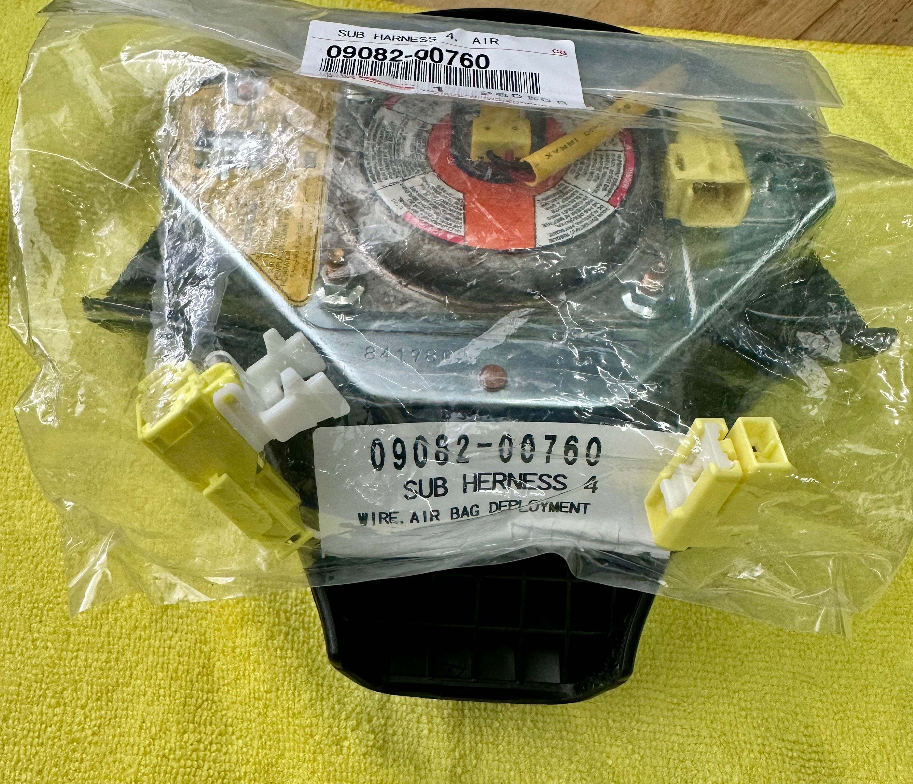 Genuine MK4 Toyota Supra 3-Spoke Steering Wheel Airbag — Inflator & Adapter Harness Included