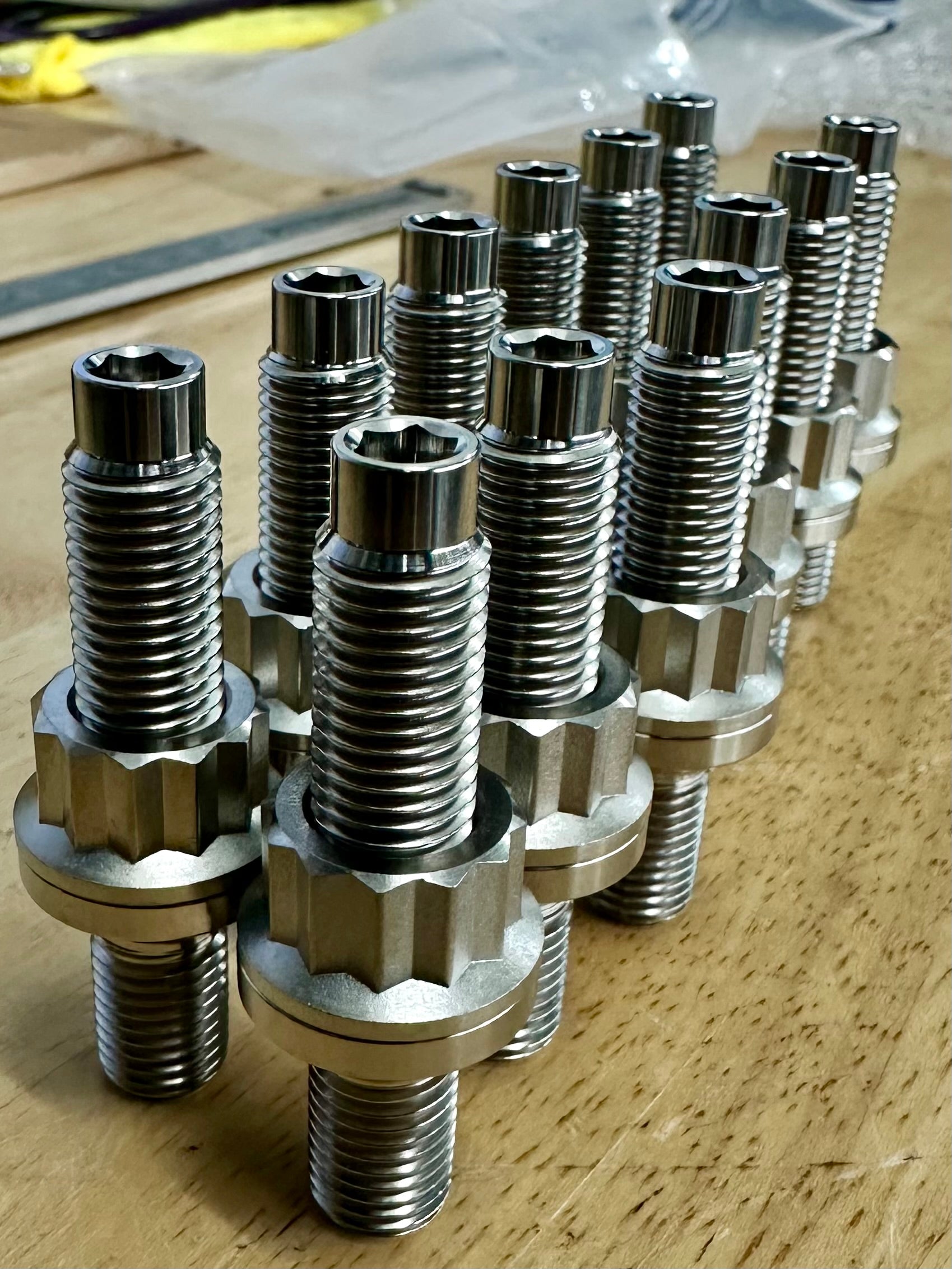 2JZ Exhaust Manifold Stud Kit – Grade 5 Titanium (Extended for 1/2” Flange)