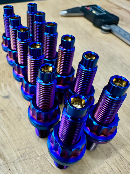 2JZ Exhaust Manifold Stud Kit – Grade 5 Titanium (Extended for 1/2” Flange)
