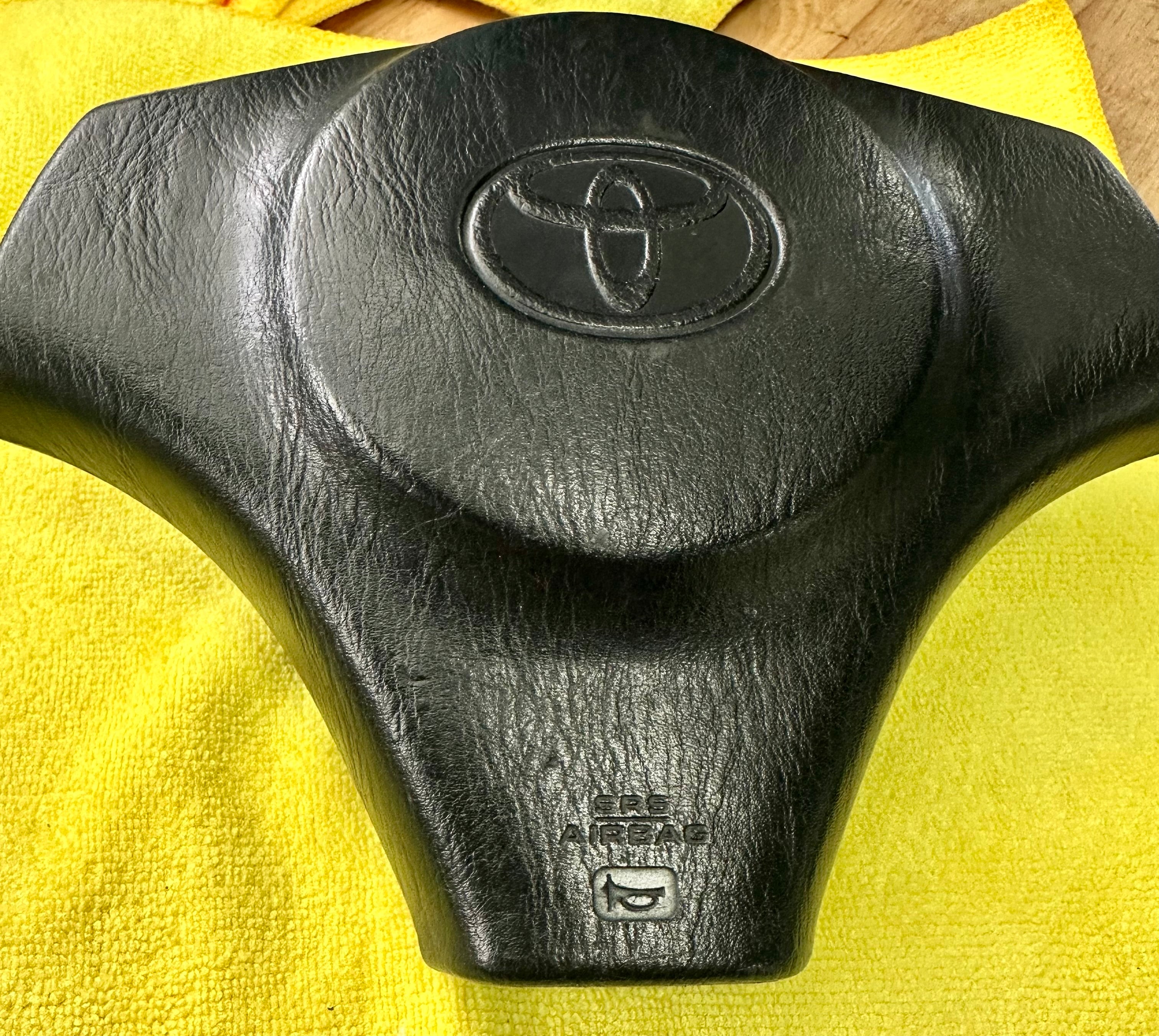 Genuine MK4 Toyota Supra 3-Spoke Steering Wheel Airbag — Inflator & Adapter Harness Included