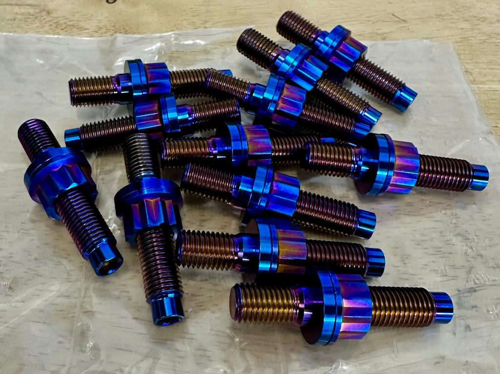 2JZ Exhaust Manifold Stud Kit – Grade 5 Titanium (Extended for 1/2” Flange)