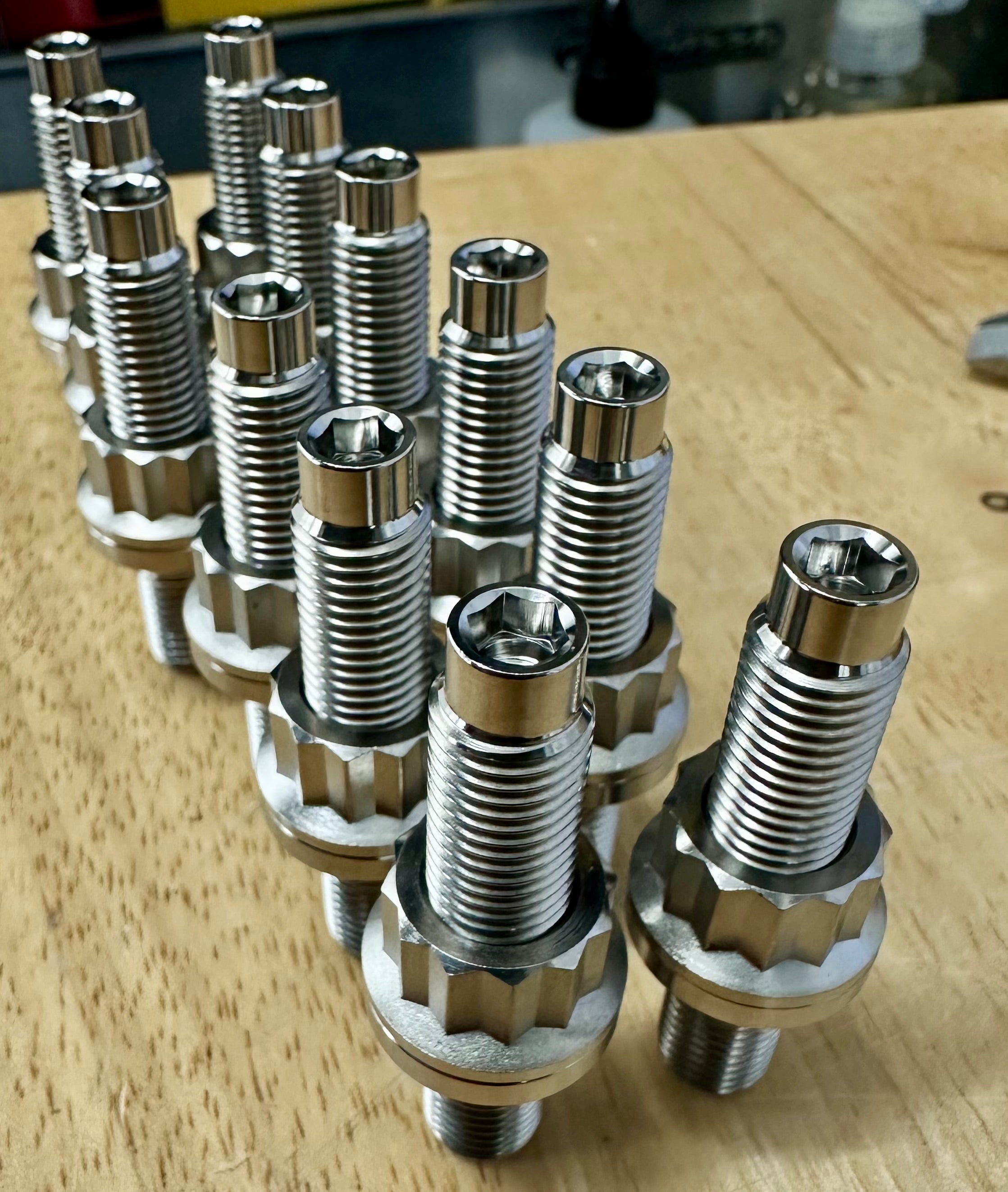 2JZ Exhaust Manifold Stud Kit – Grade 5 Titanium (Extended for 1/2” Flange)