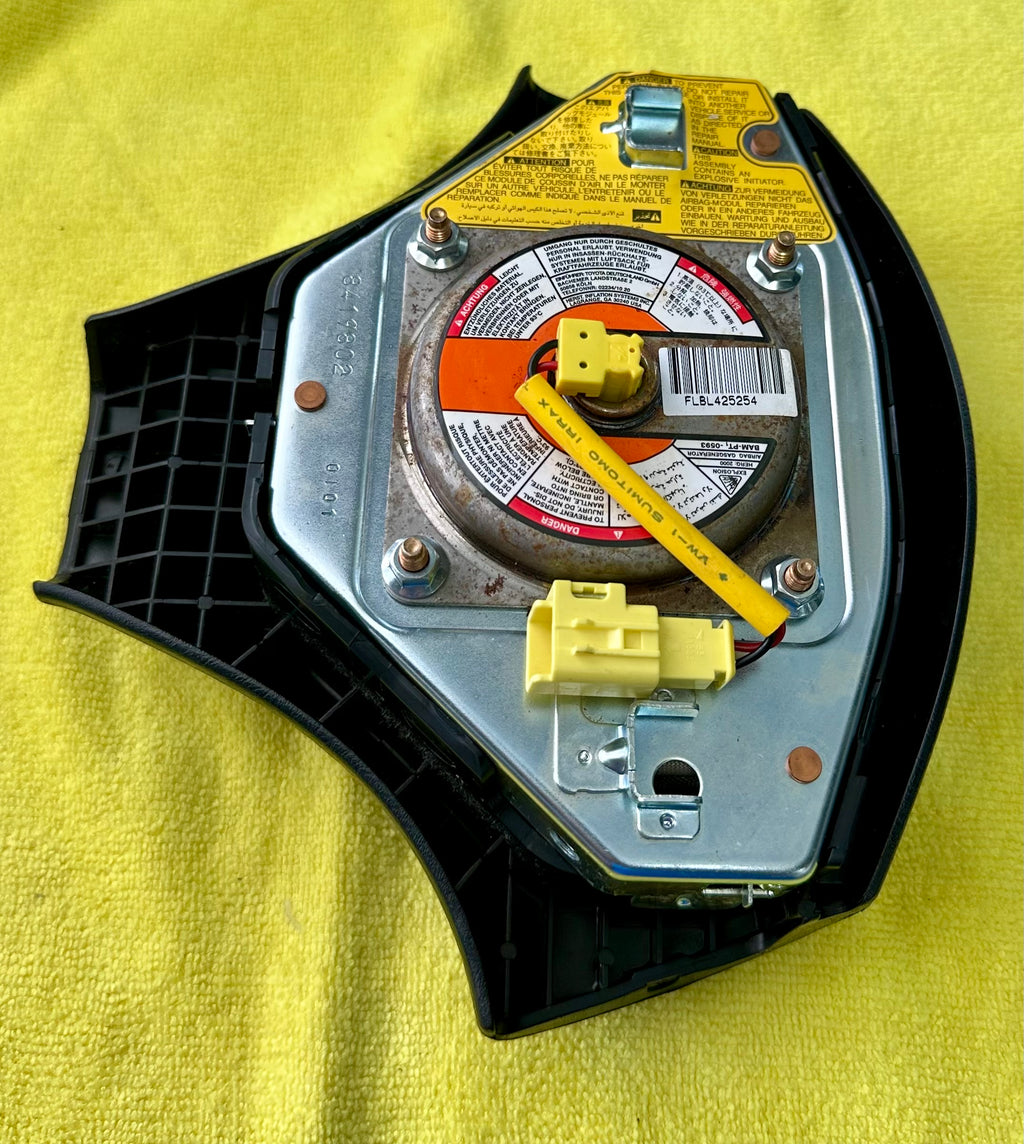 Genuine MK4 Toyota Supra 3-Spoke Steering Wheel Airbag — Inflator & Adapter Harness Included